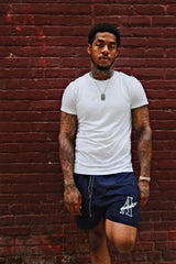 Navy 3M Windbreaker shorts