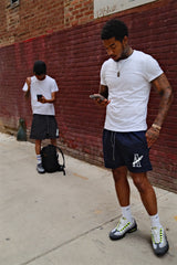Navy 3M Windbreaker shorts