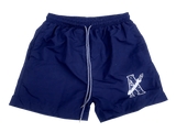 Navy 3M Windbreaker shorts